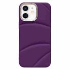 For iPhone 12 Electroplating Liquid Down Jacket TPU Phone Case(Dark Purple) - 1