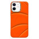 For iPhone 12 Electroplating Liquid Down Jacket TPU Phone Case(Orange) - 1