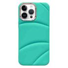 For iPhone 12 Pro Electroplating Liquid Down Jacket TPU Phone Case(Sky Blue) - 1