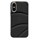 For iPhone XS / X Electroplating Liquid Down Jacket TPU Phone Case(Black) - 1