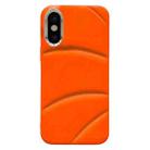 For iPhone XS / X Electroplating Liquid Down Jacket TPU Phone Case(Orange) - 1