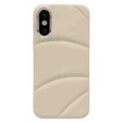 For iPhone XS / X Electroplating Liquid Down Jacket TPU Phone Case(White) - 1