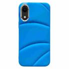 For iPhone XR Electroplating Liquid Down Jacket TPU Phone Case(Blue) - 1