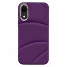 For iPhone XR Electroplating Liquid Down Jacket TPU Phone Case(Dark Purple) - 1