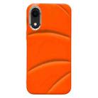 For iPhone XR Electroplating Liquid Down Jacket TPU Phone Case(Orange) - 1