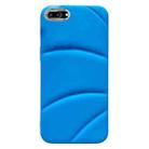 For iPhone 8 Plus / 7 Plus Electroplating Liquid Down Jacket TPU Phone Case(Blue) - 1