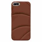 For iPhone 8 Plus / 7 Plus Electroplating Liquid Down Jacket TPU Phone Case(Brown) - 1