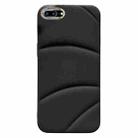 For iPhone 8 Plus / 7 Plus Electroplating Liquid Down Jacket TPU Phone Case(Black) - 1