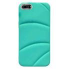 For iPhone 8 Plus / 7 Plus Electroplating Liquid Down Jacket TPU Phone Case(Sky Blue) - 1