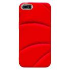For iPhone 8 Plus / 7 Plus Electroplating Liquid Down Jacket TPU Phone Case(Red) - 1