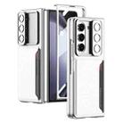 For Samsung Galaxy Z Fold5 GKK Integrated Ultra-thin Sliding Window Folding Phone Case with Card Holder(Silver) - 1