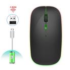 HXSJ M40 2.4GHZ 800,1200,1600dpi Third Gear Adjustment Colorful Wireless Mouse USB Rechargeable(Black) - 1