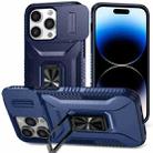 For iPhone 13 Pro Max Sliding Camshield Holder Phone Case(Blue) - 1