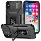 For iPhone XR Sliding Camshield Holder Phone Case(Black) - 1