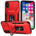 For iPhone XS Sliding Camshield Holder Phone Case(Red) - 1