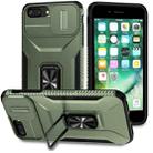 For iPhone 7 Plus Sliding Camshield Holder Phone Case(Alpine Green) - 1