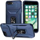 For iPhone 7 Plus Sliding Camshield Holder Phone Case(Blue) - 1