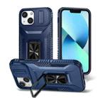 For iPhone 13 mini Sliding Camshield Holder Phone Case(Blue) - 1