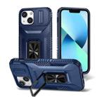 For iPhone 12 mini Sliding Camshield Holder Phone Case(Blue) - 1