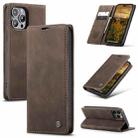 For iPhone 15 Pro Max CaseMe 013 Multifunctional Horizontal Flip Leather Phone Case(Coffee) - 1