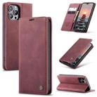 For iPhone 15 Pro Max CaseMe 013 Multifunctional Horizontal Flip Leather Phone Case(Wine Red) - 1