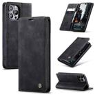 For iPhone 15 Pro Max CaseMe 013 Multifunctional Horizontal Flip Leather Phone Case(Black) - 1