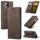 For iPhone 15 Pro CaseMe 013 Multifunctional Horizontal Flip Leather Phone Case(Coffee) - 1