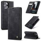 For iPhone 15 Pro CaseMe 013 Multifunctional Horizontal Flip Leather Phone Case(Black) - 1