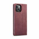 For iPhone 15 Plus CaseMe 013 Multifunctional Horizontal Flip Leather Phone Case(Wine Red) - 3