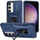 For Samsung Galaxy S23 5G Sliding Camshield Holder Phone Case(Blue) - 1