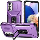 For Samsung Galaxy A14 5G Sliding Camshield Holder Phone Case(Purple) - 1