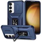 For Samsung Galaxy S24+ 5G Sliding Camshield Holder Phone Case(Blue) - 1