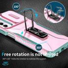 For Samsung Galaxy A05s Sliding Camshield Holder Phone Case(Pink + Grey Green) - 3