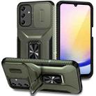 For Samsung Galaxy A25 5G Sliding Camshield Holder Phone Case(Alpine Green) - 1