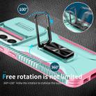 For Samsung Galaxy S23 FE 5G Sliding Camshield Holder Phone Case(Pink + Grey Green) - 3