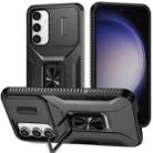 For Samsung Galaxy S23 FE 5G Sliding Camshield Holder Phone Case(Black) - 1