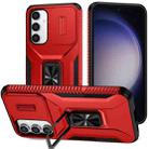 For Samsung Galaxy S23 FE 5G Sliding Camshield Holder Phone Case(Red) - 1