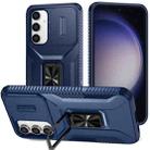 For Samsung Galaxy S23 FE 5G Sliding Camshield Holder Phone Case(Blue) - 1