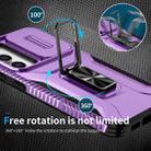 For Samsung Galaxy S23 FE 5G Sliding Camshield Holder Phone Case(Purple) - 3