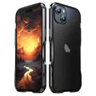 For iPhone 15 Plus Sharp Edge Magnetic Shockproof Metal Frame Phone Case(Black) - 1