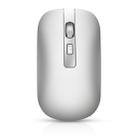 HXSJ M50 2.4GHZ 800,1200,1600dpi Three Gear Adjustment Dual-mode Wireless Mouse USB + Bluetooth 5.1 Rechargeable(Silver) - 2