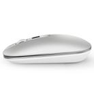 HXSJ M50 2.4GHZ 800,1200,1600dpi Three Gear Adjustment Dual-mode Wireless Mouse USB + Bluetooth 5.1 Rechargeable(Silver) - 4
