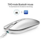 HXSJ M50 2.4GHZ 800,1200,1600dpi Three Gear Adjustment Dual-mode Wireless Mouse USB + Bluetooth 5.1 Rechargeable(Silver) - 11