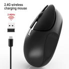 HXSJ M106 2.4GHZ 1600dpi Single-mode Wireless Mouse USB Rechargeable(Black) - 4