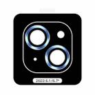 For iPhone 15 TOTU PG-1 Golden Shield Series Metal Frame Lens Protector(Blue) - 1