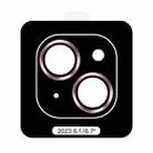For iPhone 15 Plus TOTU PG-1 Golden Shield Series Metal Frame Lens Protector(Pink) - 1