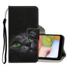 For Samsung Galaxy A01 Colored Drawing Pattern Horizontal Flip Leather Case with Holder & Card Slots & Wallet(Cartoon Cat) - 1