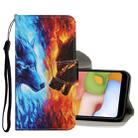 For Samsung Galaxy A01 Colored Drawing Pattern Horizontal Flip Leather Case with Holder & Card Slots & Wallet(Wolf) - 1