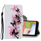 For Samsung Galaxy A01 Colored Drawing Pattern Horizontal Flip Leather Case with Holder & Card Slots & Wallet(Butterfly) - 1