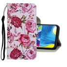 For Samsung Galaxy A21s Colored Drawing Pattern Horizontal Flip Leather Case with Holder & Card Slots & Wallet(Rose) - 1